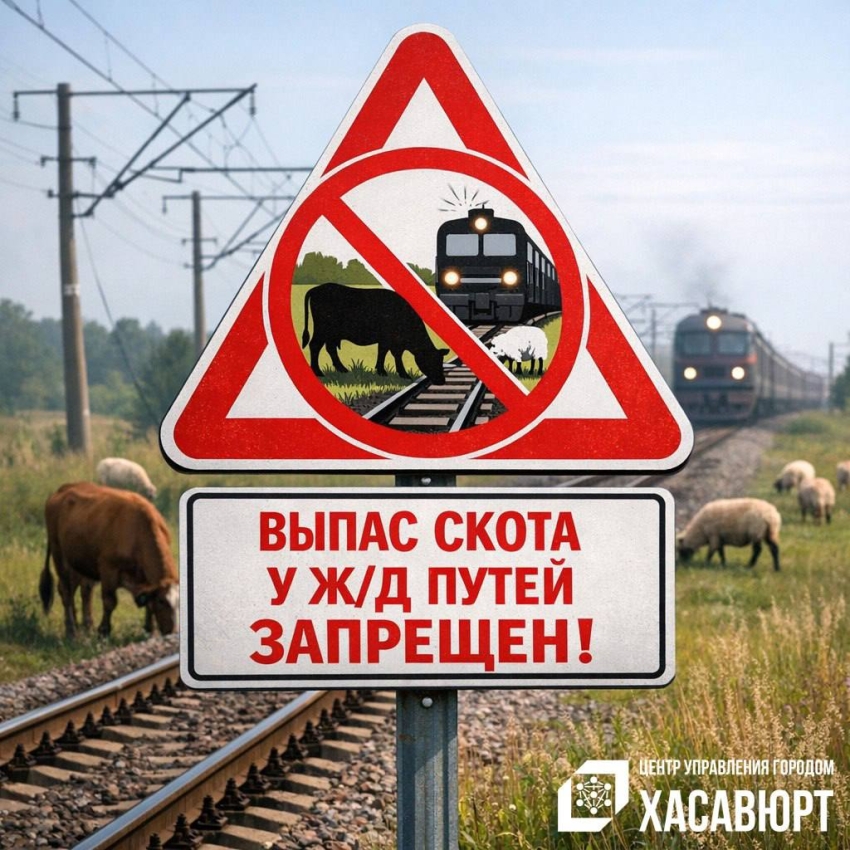 О несанкционированном выпасе домашнего скота вблизи железнодорожных путей