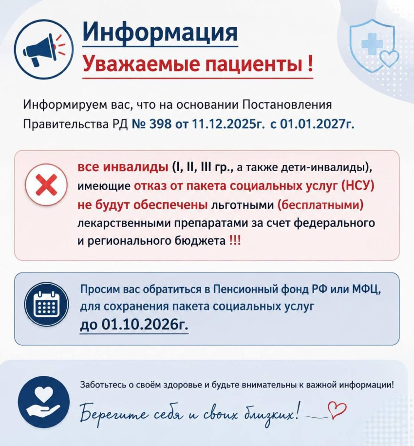 Уважаемые пациенты!